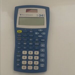 Texas Instruments TI-34 II Calculator - Blue and White
